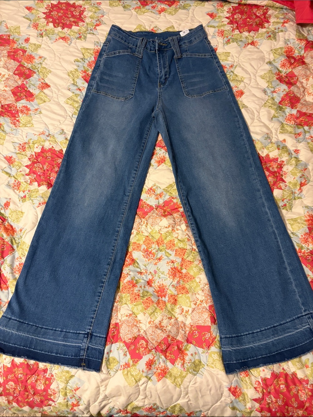 Woman’s size M high rise wide leg jeans